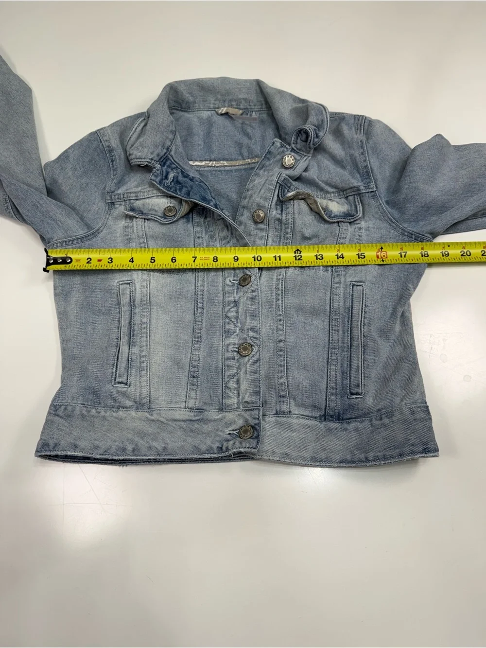 Free People Faded Light Blue Denim Jacket - Picture 4 of 10